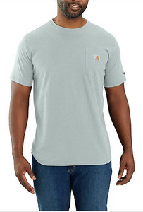 CARHARTT FORCE® RELAXED FIT SHORT-SLEEVE POCKET T-SHIRT - Dew Drop - 106652-E73