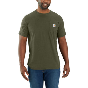 CARHARTT FORCE® RELAXED FIT SHORT-SLEEVE POCKET T-SHIRT - Basil Heather - 106652-G73