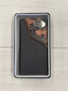 Zep-Pro Fence Rows Leather Roper Concho Wallet - Alabama